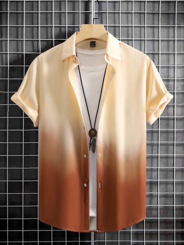 Manfinity Homme Homme Chemise Dégradé À Bouton (Sans T-Shirt) – Image 3