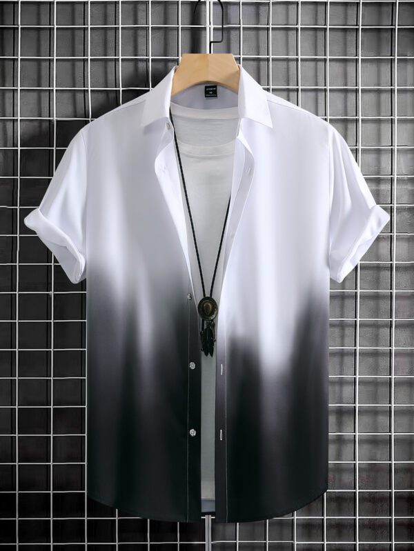 Manfinity Homme Homme Chemise Dégradé À Bouton (Sans T-Shirt) – Image 4