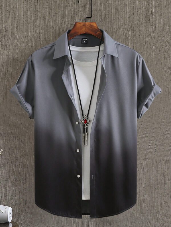 Manfinity Homme Homme Chemise Dégradé À Bouton (Sans T-Shirt) – Image 9