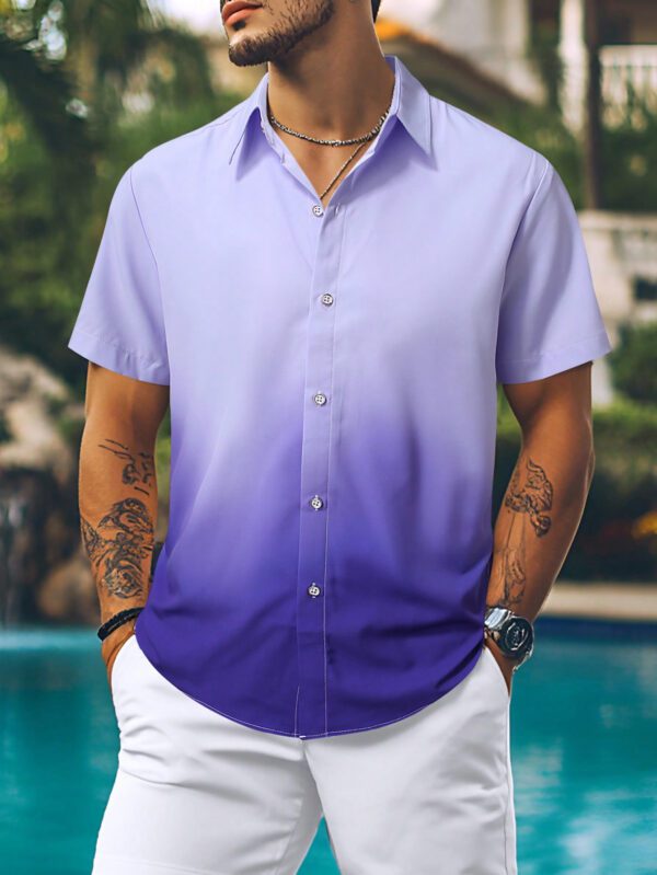 Manfinity Homme Homme Chemise Dégradé À Bouton (Sans T-Shirt) – Image 13