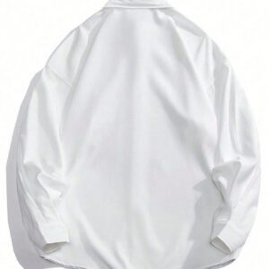 Homme Chemise Unicolore Épaule tombante