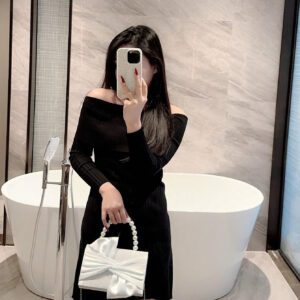 Sac de soirée élégant et délicat décoré avec un nœud et de fausses perles, à tenir en main, convenant pour les robes de soirée. Sac de mariée tendance, parfait pour les fêtes, les mariages, les bals de promo, les dîners/banquets, assortissant avec les robes de mariée, les robes de soirée, la robe de bal de promo, la robe d'anniversaire, la robe de fête. Cadeau parfait pour la Saint-Valentin.
