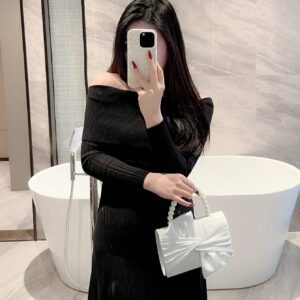 Sac de soirée élégant et délicat décoré avec un nœud et de fausses perles, à tenir en main, convenant pour les robes de soirée. Sac de mariée tendance, parfait pour les fêtes, les mariages, les bals de promo, les dîners/banquets, assortissant avec les robes de mariée, les robes de soirée, la robe de bal de promo, la robe d'anniversaire, la robe de fête. Cadeau parfait pour la Saint-Valentin.
