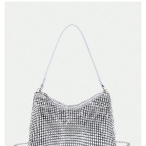 Sac d'épaule glamour, élégant, exquis et de luxe discret pour femmes. Sac de soirée grande capacité avec paillettes, sequins et brillance. Sac d'embrayage avec des strass, parfait pour les soirées, les mariages, les bals de promo, les dîners et les banquets de la Saint-Valentin.
