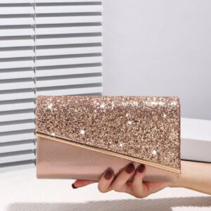 Sac seau décoré de strass léger, style casual d'affaires. Mini design à cordon coulissant, sac transparent avec faux perles. Sac de soirée glamour, élégant, exquis, de luxe discret avec strass. Parfait pour les fêtes, les dîners/banquets, les tenues de Noël et du Nouvel An. Assortiment parfait avec les robes de fête pour femmes