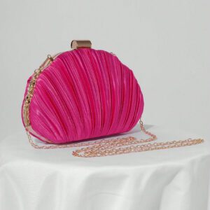 Sac de soirée en forme de boîte plissé en satin, sac de banquet, sac de robe de soirée formelle, pochette de bal, sac à bandoulière avec chaîne, sac à main de mariage