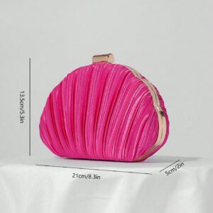 Sac de soirée en forme de boîte plissé en satin, sac de banquet, sac de robe de soirée formelle, pochette de bal, sac à bandoulière avec chaîne, sac à main de mariage