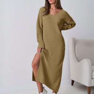 SHEIN Tall Robe pull midi moulante à ourlet asymétrique à l'épaule