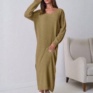 SHEIN Tall Robe pull midi moulante à ourlet asymétrique à l'épaule