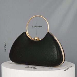 Sac embrayage de soirée en métal de luxe pour femme OpulAura, sac à main élégant pour soirées, embrayage formel brillant pour robes, convient aux occasions formelles comme les mariages, les galas, les anniversaires, demoiselles d'honneur, parfait pour les fêtes, les mariages, les dîners/banquets, s'assortissant avec les robes de fête, les robes de soirée et les robes à paillettes, parfaitement assorti avec les tenues du Nouvel An, excellemment assorti avec les robes de fête pour femmes, sacs de fête tendance, parfait pour les fêtes, les mariages, les galas, les dîners/banquets