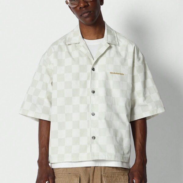 SUMWON Chemise oversize en nylon à boutons avec imprimé intégral