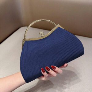 Brillant, Glamour, Élégante 1 pièce Sac de soirée plissé en métal décoré de strass, convient pour les fêtes, les mariages, les dîners, les banquets, idéal pour les filles et femmes pour les fêtes, les mariages, les bals, les dîners / banquets, meilleur cadeau pour les femmes