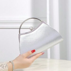 Brillant, Glamour, Élégante 1 pièce Sac de soirée plissé en métal décoré de strass, convient pour les fêtes, les mariages, les dîners, les banquets, idéal pour les filles et femmes pour les fêtes, les mariages, les bals, les dîners / banquets, meilleur cadeau pour les femmes