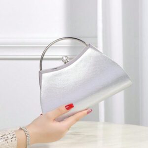 Brillant, Glamour, Élégante 1 pièce Sac de soirée plissé en métal décoré de strass, convient pour les fêtes, les mariages, les dîners, les banquets, idéal pour les filles et femmes pour les fêtes, les mariages, les bals, les dîners / banquets, meilleur cadeau pour les femmes