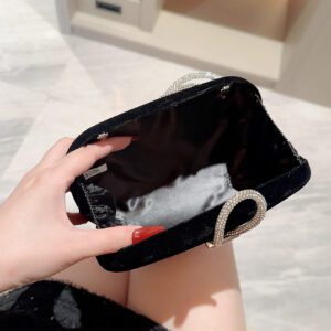 Sac Moonlit EveBag léger, baguette du soir décorée de diamants métalliques pour un look décontracté et professionnel, sac de soirée, sac de soirée en métal, sac glamour, élégant, exquis, silencieux de luxe avec des strass pour les soirées, les femmes, la mariée, parfait pour les fêtes et les dîners/banquets