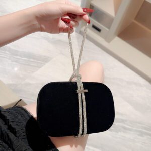 Sac Moonlit EveBag léger, baguette du soir décorée de diamants métalliques pour un look décontracté et professionnel, sac de soirée, sac de soirée en métal, sac glamour, élégant, exquis, silencieux de luxe avec des strass pour les soirées, les femmes, la mariée, parfait pour les fêtes et les dîners/banquets