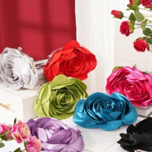 Sac de soirée, sac de mariée floral, sac à main pour robe de soirée, sac de cocktail, sac de mariage, pochette de soirée pour femme, pochettes de dame pour la Saint-Valentin