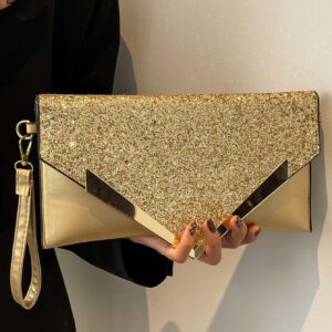Sac Carré À Rabat En Paillettes De Luxe, Élégant, Exquis, Luxueux, Brillant Et Orné De Bijoux En Métal Pour Sac De Soirée, De Dîner Pour Fille De Fête, Femme, Mariée. Parfait Pour Les Soirées, Les Mariages, Les Bals, Les Dîners/banquets