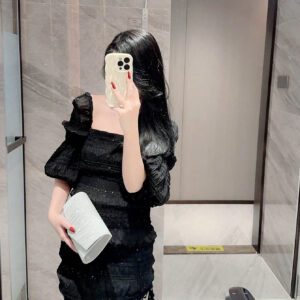 Sac de soirée Moonlit EveBag Glamour, élégant, exquis, silencieux de luxe paillettes, Mini enveloppe brillante styliste, élégant, brillant avec empiècement froncé détail scintillant pour fête, parfait sac de mariée pour mariage, bal et événements de fête , sac de soirée pour fille de fête, femme