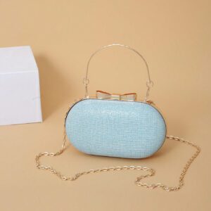 Sac de soirée doré portable glamour et pailleté en métal miniature pour femmes. Sac à main élégant pour mariage, porté à l'épaule
