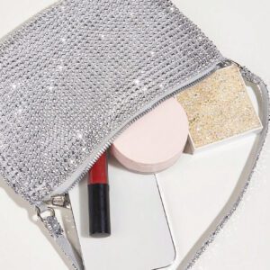 Sac à main à paillettes Vincy avec décoration étincelante en strass, peut être utilisé en bandoulière ou tenu à la main. Sac à main pour femmes à la mode et polyvalent