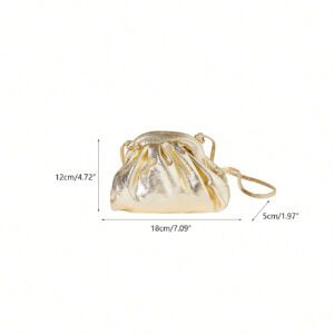 Sac Élégant De Soirée Pour Femmes De Couleur Unie Avec Fermeture Magnétique Et Bandoulière