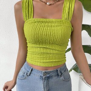 SHEIN ChicEase Solid Crop Tank Top