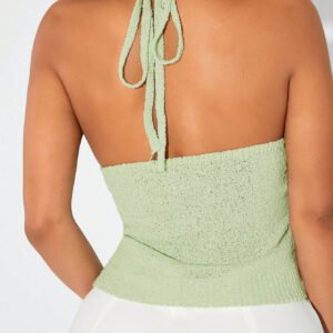 SHEIN SXY Women Deep V-Neck Backless Long Dress Sexy See-Through Spaghetti Strap Dress Knit Backless Top,Summer Outfits,Summer Tops Women,Summer Tops,Summer Outfits For Women,Valentine Day