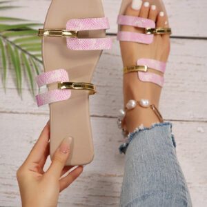 Chaussures Plates Décontractées Et Élégantes Pour Femmes, Sandales Et Chaussons Confortables