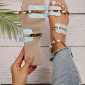 Chaussures Plates Décontractées Et Élégantes Pour Femmes, Sandales Et Chaussons Confortables