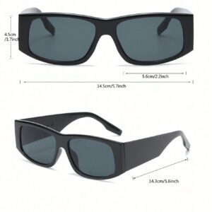1 pièce Lunettes de mode carrées surdimensionnées rétro unisexes, lunettes haute qualité de personnalité mode pour les sports de plein air, les voyages, le port quotidien, l'école, les accessoires de plage. basiques pour les tenues d'automne-hiver pour femmes, casual d'affaires, cadeaux