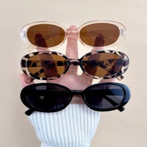 2 pièces Lunettes de vue ovales en plastique classiques pour femmes. Cadeau pour vacances, vacances tropicales à la plage, activités de plein air, sorties casuals, accessoires de plage