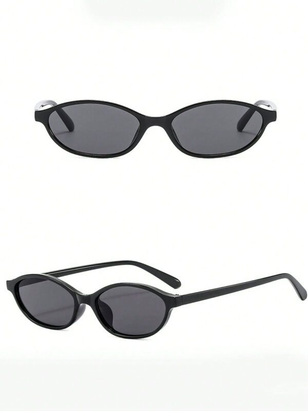 1 pièce Nouvelle paire de lunettes de mode vintage ovale à petite monture pour femmes, lunettes haut de gamme unisexes pour la photographie de rue, la plage et les tenues décontractées d'automne/hiver, idéal comme cadeau – Image 12