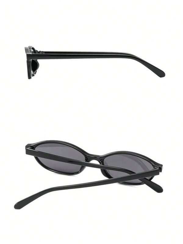 1 pièce Nouvelle paire de lunettes de mode vintage ovale à petite monture pour femmes, lunettes haut de gamme unisexes pour la photographie de rue, la plage et les tenues décontractées d'automne/hiver, idéal comme cadeau – Image 13