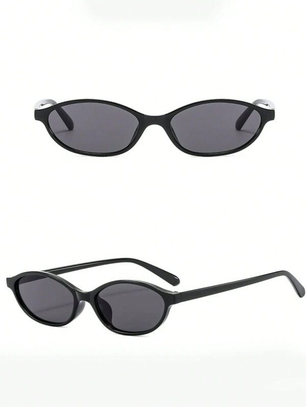 1 pièce Nouvelle paire de lunettes de mode vintage ovale à petite monture pour femmes, lunettes haut de gamme unisexes pour la photographie de rue, la plage et les tenues décontractées d'automne/hiver, idéal comme cadeau – Image 15