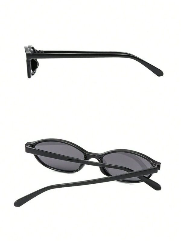 1 pièce Nouvelle paire de lunettes de mode vintage ovale à petite monture pour femmes, lunettes haut de gamme unisexes pour la photographie de rue, la plage et les tenues décontractées d'automne/hiver, idéal comme cadeau – Image 16
