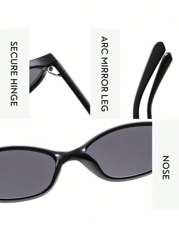 1 pièce Nouvelle paire de lunettes de mode vintage ovale à petite monture pour femmes, lunettes haut de gamme unisexes pour la photographie de rue, la plage et les tenues décontractées d'automne/hiver, idéal comme cadeau – Image 17