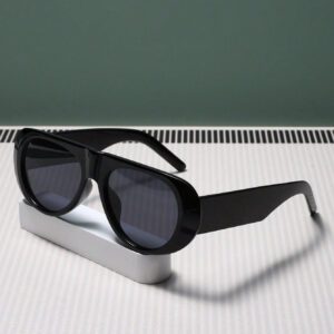 1 pièce Lunettes de mode rondes en plastique pour femmes, convenant pour les voyages, les fêtes, le filtrage de la lumière nuisible, le cyclisme et les activités quotidiennes. Accessoires de plage pour femmes. Lunettes de soleil tendance. Basiques pour tenues femmes automne hiver. Cadeaux décontractés pour le travail.