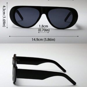1 pièce Lunettes de mode rondes en plastique pour femmes, convenant pour les voyages, les fêtes, le filtrage de la lumière nuisible, le cyclisme et les activités quotidiennes. Accessoires de plage pour femmes. Lunettes de soleil tendance. Basiques pour tenues femmes automne hiver. Cadeaux décontractés pour le travail.