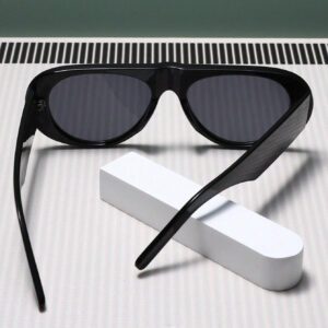 1 pièce Lunettes de mode rondes en plastique pour femmes, convenant pour les voyages, les fêtes, le filtrage de la lumière nuisible, le cyclisme et les activités quotidiennes. Accessoires de plage pour femmes. Lunettes de soleil tendance. Basiques pour tenues femmes automne hiver. Cadeaux décontractés pour le travail.