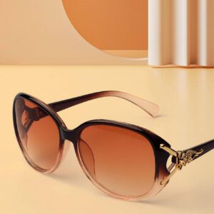 1 pièce Lunettes de mode femme avec monture marron, design de mode boho. Accessoires de plage pour femmes. Lunettes de soleil tendance. Basiques mode pour tenues femme automne hiver. Cadeaux pour bureau décontracté