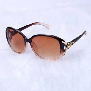 1 pièce Lunettes de mode femme avec monture marron, design de mode boho. Accessoires de plage pour femmes. Lunettes de soleil tendance. Basiques mode pour tenues femme automne hiver. Cadeaux pour bureau décontracté