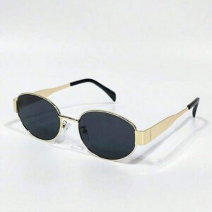 Lunettes décoratives ovales vintage pour femmes, avec monture métallique fine. Lunettes de mode décoratives pour femmes, accessoires de plage.