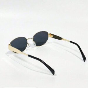 Lunettes décoratives ovales vintage pour femmes, avec monture métallique fine. Lunettes de mode décoratives pour femmes, accessoires de plage.