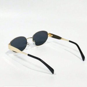 Lunettes décoratives ovales vintage pour femmes, avec monture métallique fine. Lunettes de mode décoratives pour femmes, accessoires de plage.