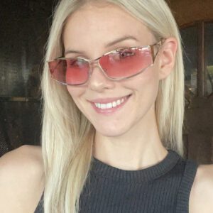 1 pièce Lunettes de mode rétro style Y2K en métal creux enveloppantes. Des lunettes pour un usage extérieur et quotidien