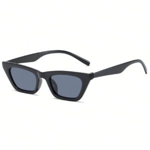 1 pièce Lunettes de mode femme style coréen, petit cadre unique, lunettes de soleil chat, accessoires de plage. Tenue de base pour femme en automne-hiver, casual chic, cadeau