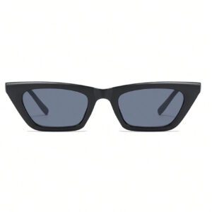 1 pièce Lunettes de mode femme style coréen, petit cadre unique, lunettes de soleil chat, accessoires de plage. Tenue de base pour femme en automne-hiver, casual chic, cadeau