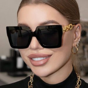 Lunettes de soleil surdimensionnées femmes Y2K, mode vintage classique, décoration, protection UV pour utilisation extérieure, voyage, plage, vacances. Accessoires de plage pour femmes, lunettes de soleil, lunettes de soleil teintées