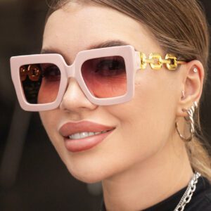 Lunettes de soleil surdimensionnées femmes Y2K, mode vintage classique, décoration, protection UV pour utilisation extérieure, voyage, plage, vacances. Accessoires de plage pour femmes, lunettes de soleil, lunettes de soleil teintées